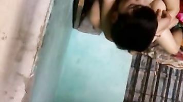 Horny desi wife slurping and sucking husbands cock and giving awesome blowjob and showing tits.