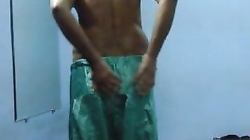 satin shalwar green