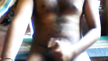 Srilankan Teen Boy masturbating with his uncut dick