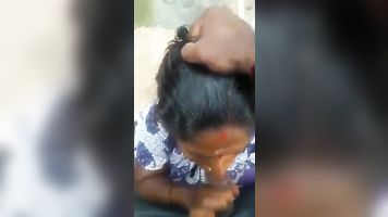 Indian Mom old Mature blowing her sons friend - Cum in mouth