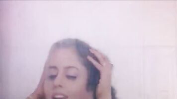 lady in Night mallu enjoying in shower