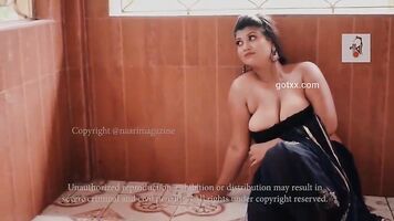 Benzir Islam 01 Brown Saree - Naari Magazine Sexy Modeling-3