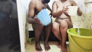 Nude Desi Boyfriend and Gf Bathing