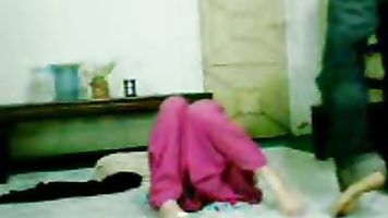 Desi wife in kitchen cooking, suddenly hubby comes in took off her shalwar